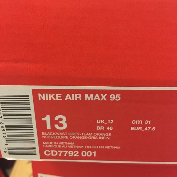 Nike Air Max 95 Baltimore Away - Picture 6 of 6